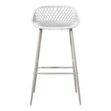 Piazza White Outdoor Barstool (Set of 2) by Moe's Home at Eve Furniture