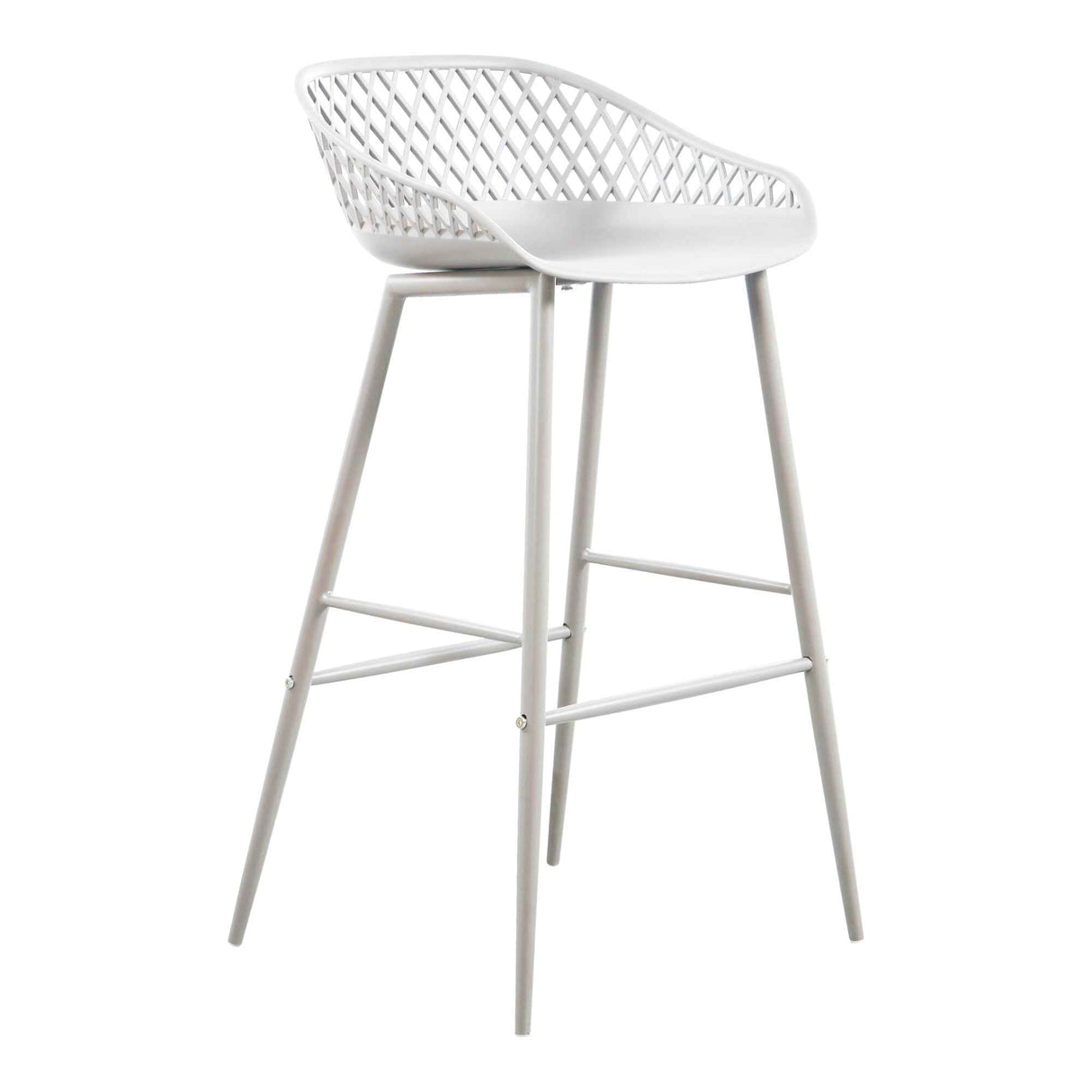 Piazza White Outdoor Barstool (Set of 2) by Moe's Home at Eve Furniture