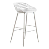 Piazza White Outdoor Barstool (Set of 2) by Moe's Home at Eve Furniture