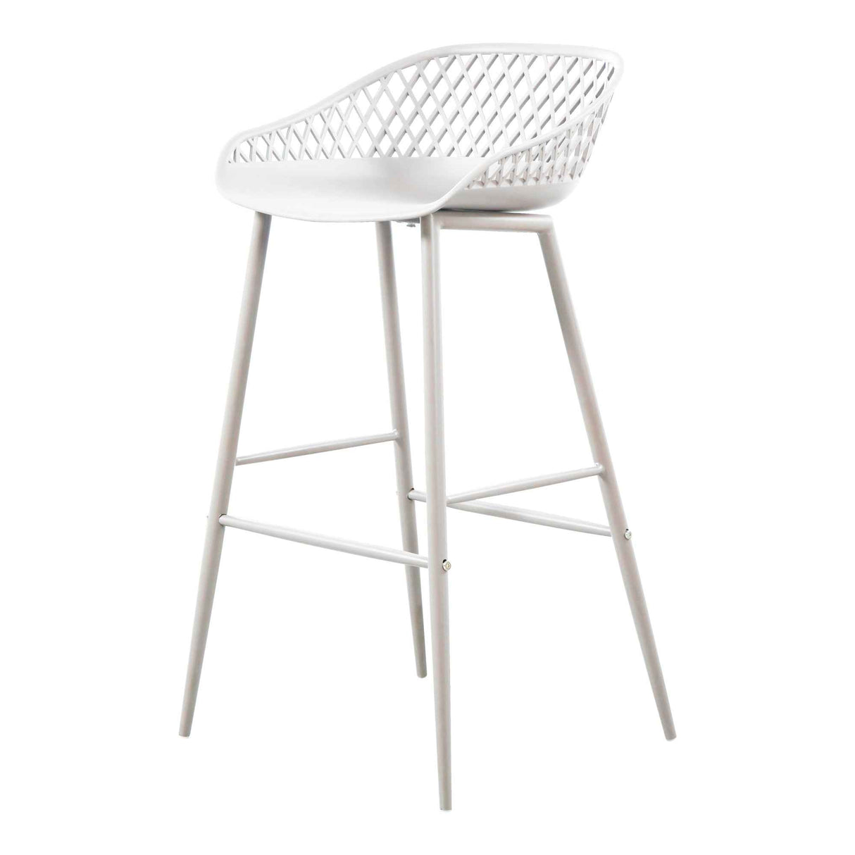 Piazza White Outdoor Barstool (Set of 2) by Moe's Home at Eve Furniture