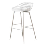Piazza White Outdoor Barstool (Set of 2) by Moe's Home at Eve Furniture