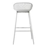Piazza White Outdoor Barstool (Set of 2) by Moe's Home at Eve Furniture