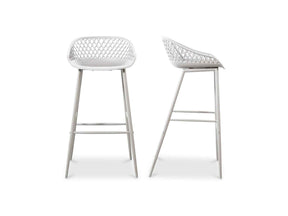 Piazza White Outdoor Barstool (Set of 2) by Moe's Home at Eve Furniture