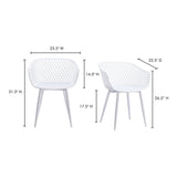 Piazza White Outdoor Chair (Set of 2) by Moe's Home at Eve Furniture
