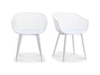 Piazza White Outdoor Chair (Set of 2) by Moe's Home at Eve Furniture