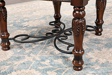 Picardy Brown Cherry 7 Pc Dining Table Set by Furniture of America at Eve Furniture