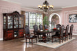 Picardy Brown Cherry 7 Pc Dining Table Set by Furniture of America at Eve Furniture