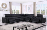 Picasso Black 7-Piece 3 Power Reclining Sectional by New Era Innovations at Eve Furniture