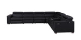 Picasso Black 7-Piece 3 Power Reclining Sectional by New Era Innovations at Eve Furniture