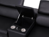 Picasso Black 7-Piece 3 Power Reclining Sectional by New Era Innovations at Eve Furniture