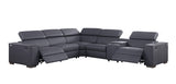 Picasso Dark Grey 6-Piece 2 Power Reclining Sectional by New Era Innovations at Eve Furniture