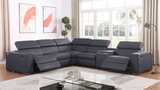 Picasso Dark Grey 6-Piece 2 Power Reclining Sectional by New Era Innovations at Eve Furniture