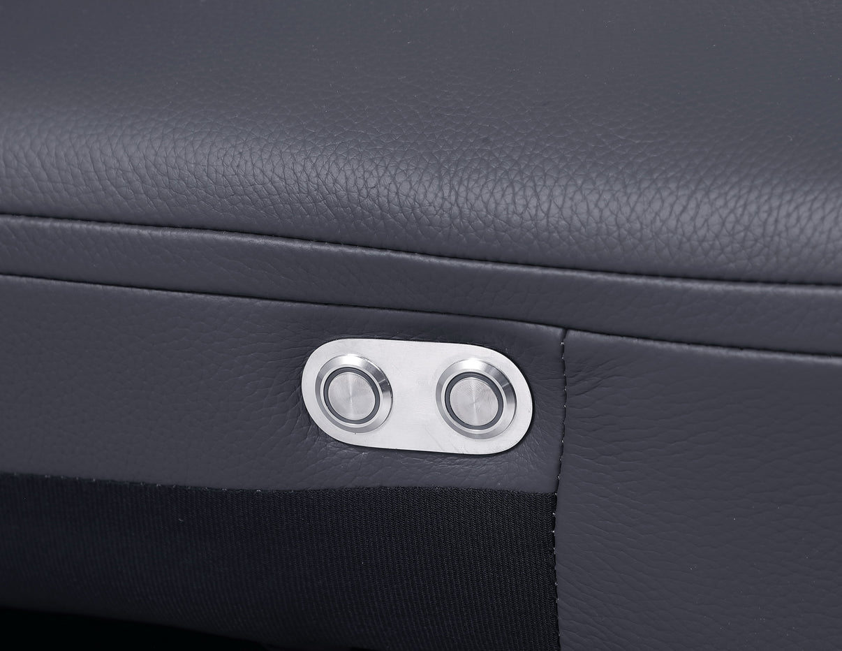 Picasso Dark Grey 7-Piece 3 Power Reclining Sectional by New Era Innovations at Eve Furniture