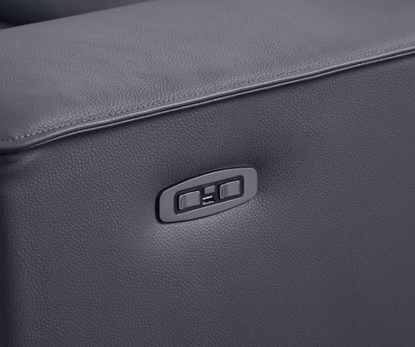 Picasso Dark Grey 7-Piece 3 Power Reclining Sectional by New Era Innovations at Eve Furniture