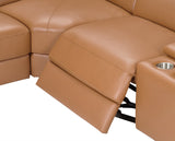 Picasso II Caramel 6-Piece 2 Power Reclining Sectional by New Era Innovations at Eve Furniture
