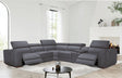 Picasso II Dark Grey 6-Piece 2 Power Reclining Sectional by New Era Innovations at Eve Furniture