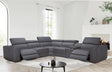 Picasso II Dark Grey 7-Piece 3 Power Reclining Sectional by New Era Innovations at Eve Furniture
