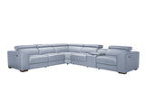 Picasso II Light Blue 6-Piece 2 Power Reclining Sectional by New Era Innovations at Eve Furniture