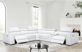 Picasso II White 6-Piece 2 Power Reclining Sectional by New Era Innovations at Eve Furniture