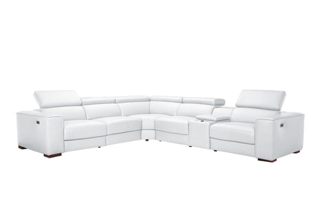 Picasso II White 7-Piece 3 Power Reclining Sectional by New Era Innovations at Eve Furniture