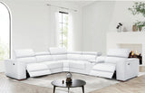 Picasso II White 7-Piece 3 Power Reclining Sectional by New Era Innovations at Eve Furniture