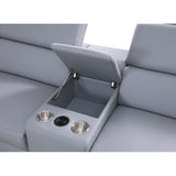 Picasso Light Blue 7-Piece 3-Power Reclining Sectional by New Era Innovations at Eve Furniture