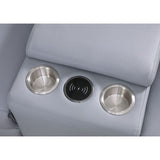 Picasso Light Blue 7-Piece 3-Power Reclining Sectional by New Era Innovations at Eve Furniture