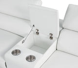 Picasso White 6 Piece 2 Power Sectional Sectional by New Era Innovations at Eve Furniture