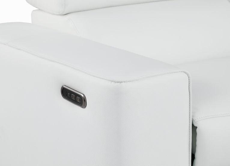 Picasso White 6 Piece 2 Power Sectional Sectional by New Era Innovations at Eve Furniture