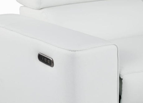 Picasso White 6 Piece 2 Power Sectional Sectional by New Era Innovations at Eve Furniture