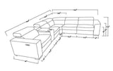 Picasso White 6 Piece 2 Power Sectional Sectional by New Era Innovations at Eve Furniture