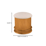 Piccolo Flecked Oatmeal/Brown Storage Stool by MOES at Eve Furniture