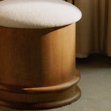 Piccolo Flecked Oatmeal/Brown Storage Stool by MOES at Eve Furniture