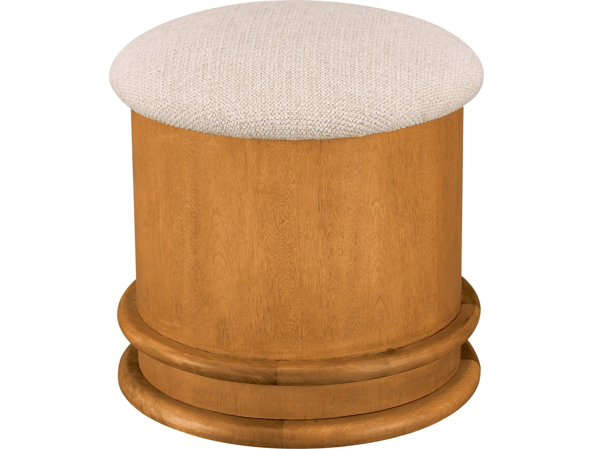 Piccolo Flecked Oatmeal/Brown Storage Stool by MOES at Eve Furniture