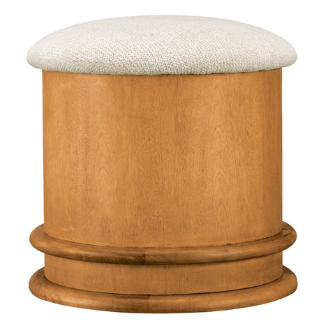 Piccolo Flecked Oatmeal/Brown Storage Stool by MOES at Eve Furniture