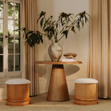 Piccolo Flecked Oatmeal/Brown Storage Stool by MOES at Eve Furniture