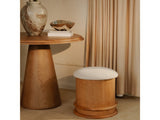Piccolo Flecked Oatmeal/Brown Storage Stool by MOES at Eve Furniture