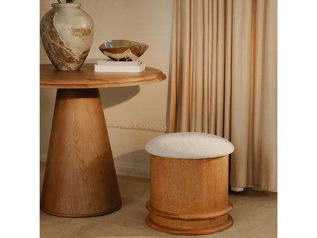 Piccolo Flecked Oatmeal/Brown Storage Stool by MOES at Eve Furniture