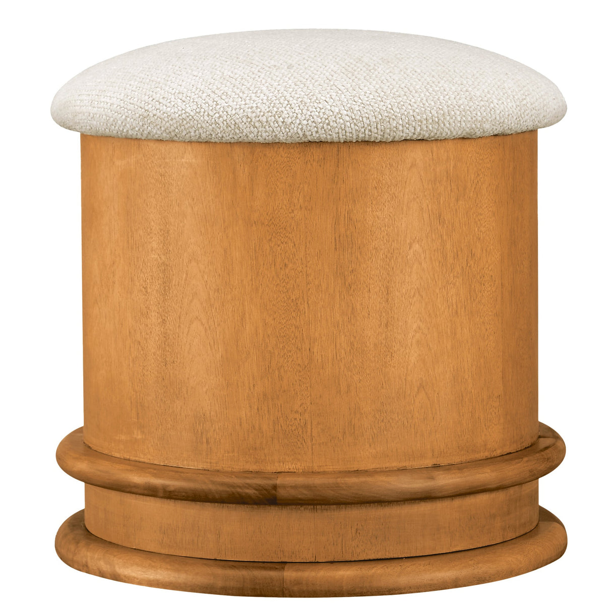 Piccolo Flecked Oatmeal/Brown Storage Stool by Moe's Home at Eve Furniture