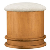 Piccolo Flecked Oatmeal/Brown Storage Stool by Moe's Home at Eve Furniture