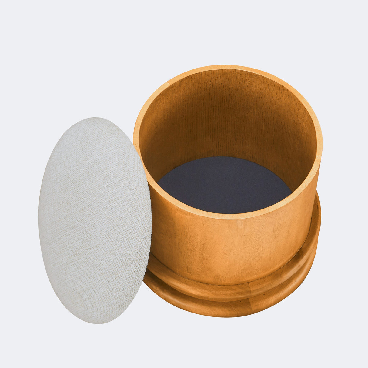 Piccolo Flecked Oatmeal/Brown Storage Stool by Moe's Home at Eve Furniture