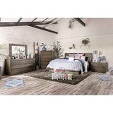 Pickstown Light Walnut Cal.King Bed by Furniture of America at Eve Furniture