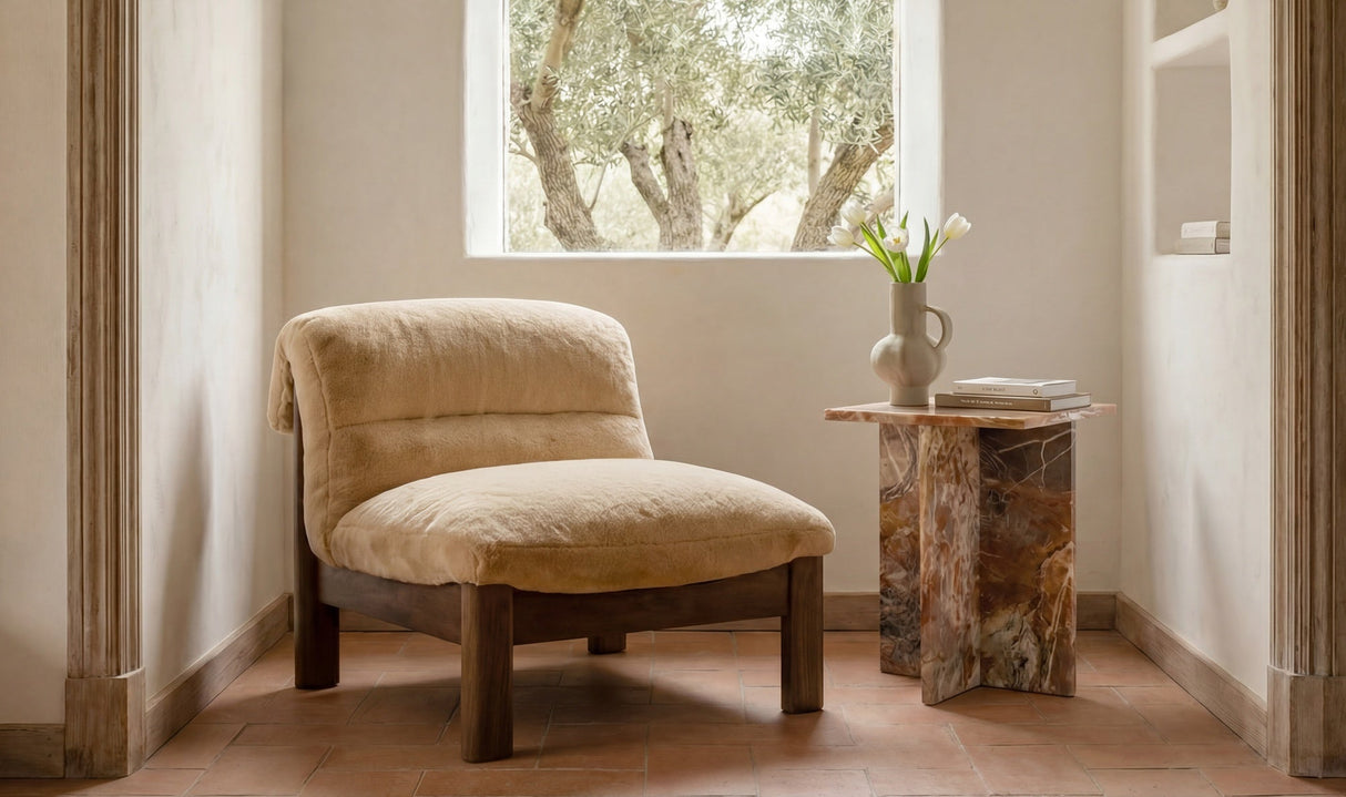 Pierce Accent Chair Faux Fur by Moe's Home at Eve Furniture