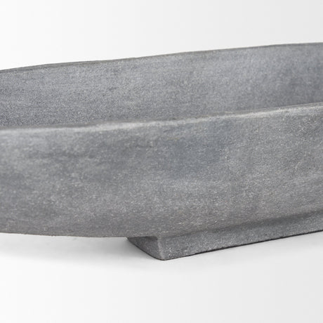 Piero Large Concrete Finished Metal Decorative Bowl by Mercana at Eve Furniture