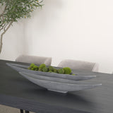Piero Large Concrete Finished Metal Decorative Bowl by Mercana at Eve Furniture