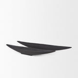 Piero Large Matte Black Metal Decorative Bowl by Mercana at Eve Furniture