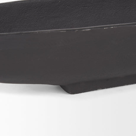 Piero Large Matte Black Metal Decorative Bowl by Mercana at Eve Furniture