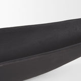 Piero Large Matte Black Metal Decorative Bowl by Mercana at Eve Furniture