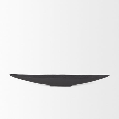 Piero Large Matte Black Metal Decorative Bowl by Mercana at Eve Furniture