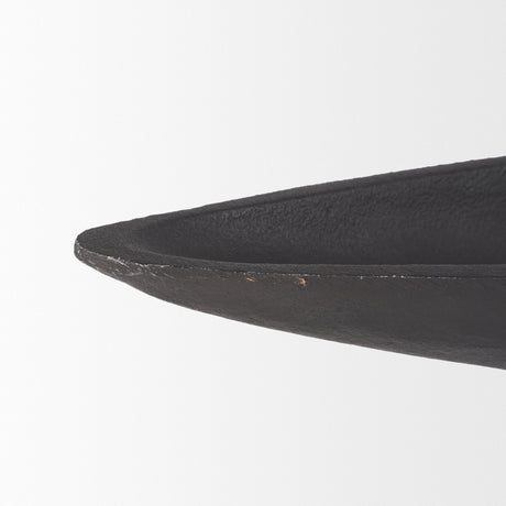 Piero Large Matte Black Metal Decorative Bowl by Mercana at Eve Furniture